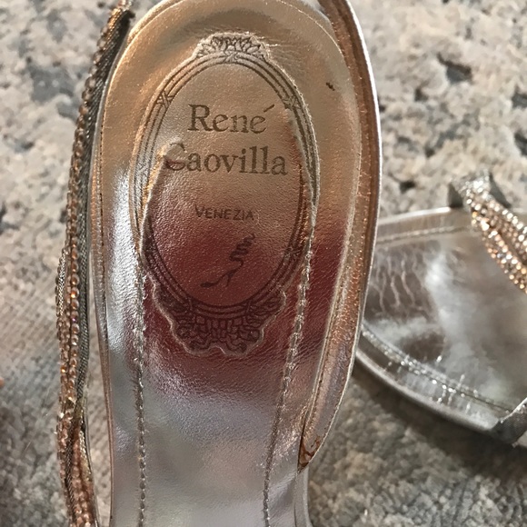 Rene Caovilla iconic silver and diamanté-encrusted HH sandals 38 - well loved - Picture 7 of 8